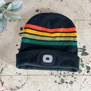 Night Scope > Striped Beanie with LED Light